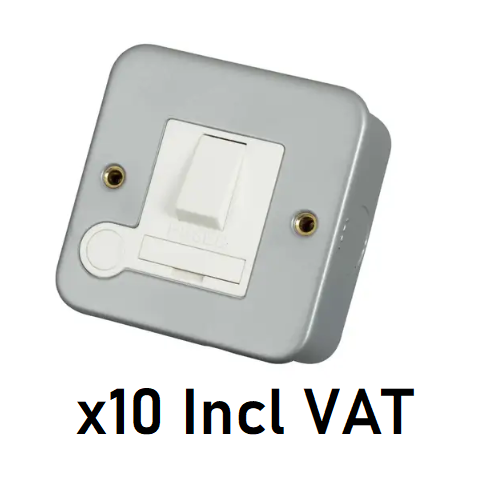 Box 10 Click CL051 Metal Clad Switched Spur Unit 13A - Incl VAT