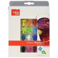 Vacu Vin 1886060 Party People Glass Markers - Gift Box - Set of 12