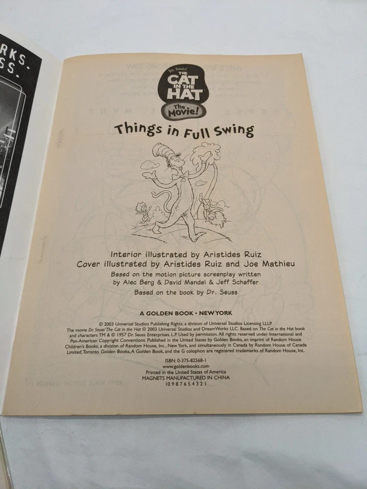 The Cat In The Hat Things In Full Swing Coloring Book With Magnets - Image 4 of 4