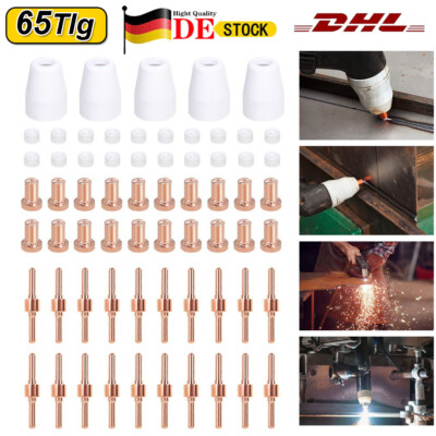 65Tlg Plasmaschneider Düsen Elektroden Zubehör Set Für PT31 LG40 CUT40 CUT50
