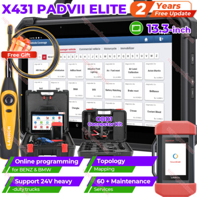 LAUNCH X431 PAD VII PAD 7 Heavy Duty Truck Diagnostic Scanner Key Programming