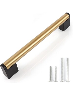 10er-Pack 6-1/5 Zoll (160 mm) Gold gebürstetes Messing Schränke Griffe Kleiderschränke zieht