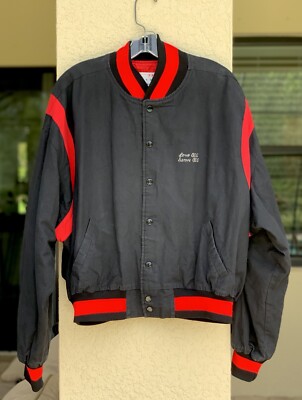Vintage 90s Hard Rock Cafe San Francisco Varsity Jacket XL Black/Red Made in USA