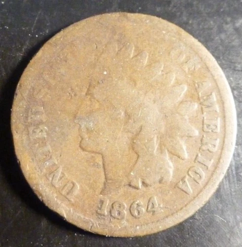 Indian Head Cent 1864 Bronze AG #19