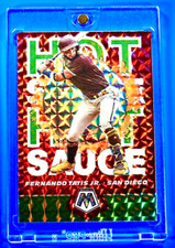 MOSAIC PRIZM GREEN HOT SAUCE FERNANDO TATIS JR PADRES PHENOM PARALLEL REFRACTOR