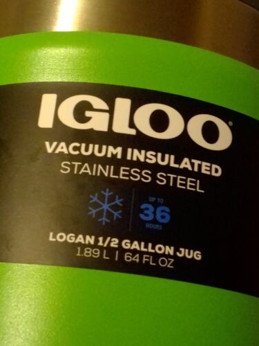Igloo 1/2 Gallon Stainless Steel Sports Cooler Drink Jug (Green) - Picture 3 of 4