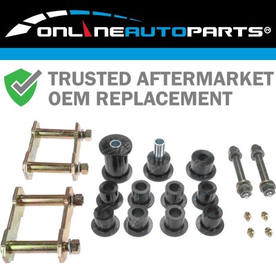 Greasable Shackle Pin + Bush Kit for Isuzu D-Max 4x4 Leaf Spring Polyurethane