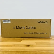 Vamvo 80 Inch Indoor Outdoor Projector Screen with Stand