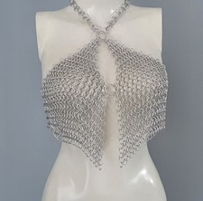 10 mm Aluminium Butted Chainmail Women Crop Top Lightweight Cosplay Costume