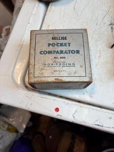 No 605 Hellige Pocket Comparator  Non Fading In Box With Metal Corner Guards