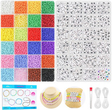 Friendship Bracelet Kit, 10000 Pcs 3Mm Glass Seed Beads for Bracelets Making Kit