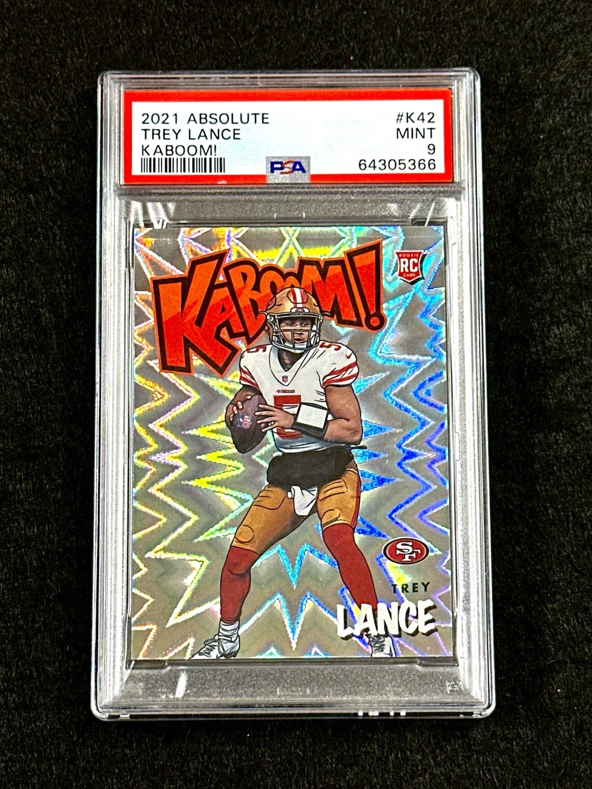 2021 Panini Absolute TREY LANCE Rookie Kaboom RC PSA 9 MINT - Rare 💥 Case Hit