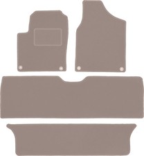 Fußmatten Automatten Velours Beige für Seat Alhambra I 1995-2010 4-tlg