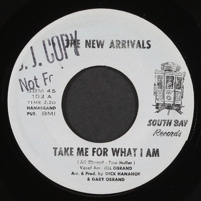 NEW ARRIVALS: take me for what i am / you know you're gonna be mine SOUTH BAY 7''