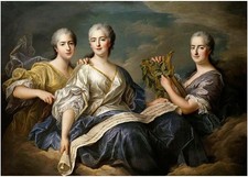 Art Giclee Painting François Hubert Drouais: Mesdames Sophie Victoire et Louise
