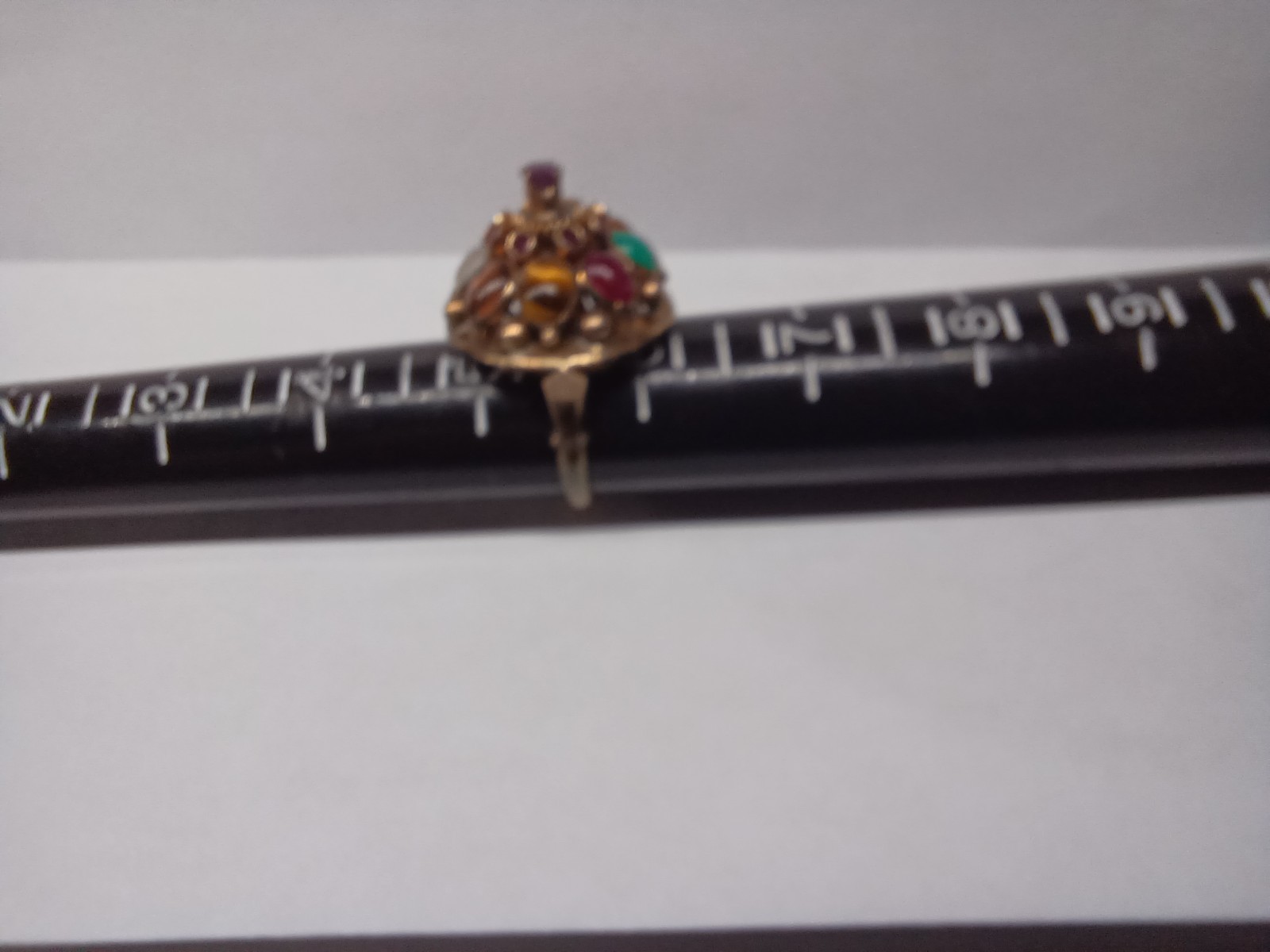 Vintage 10k Ruby and Gemstone Ring - image 5