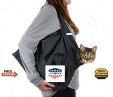 Cat-in-the-Bag Cozy Comfort Carrier - Large Charcoal Cat Carrier Soft and Pet Ca