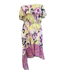 Anthropologie multicolored dress a line Women size M A000280