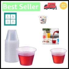 Versatile 100 Count 1 oz Clear Plastic Medicine Cups for Liquid & Craft Use