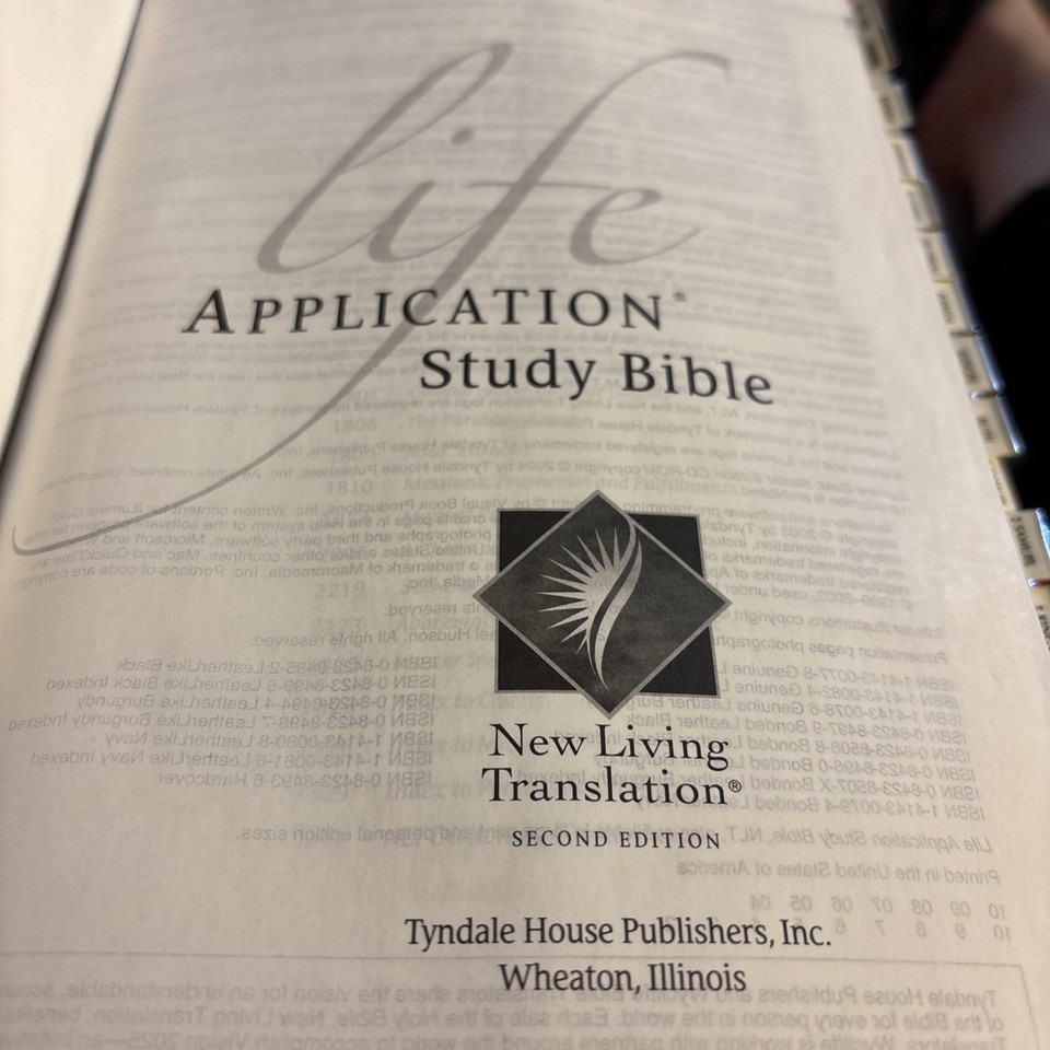 Tyndale Life Application Study Bible New Living Translation Leather