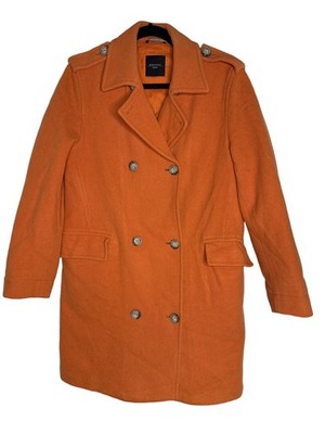 Weekend MaxMara Orange Pea Coat Size 8