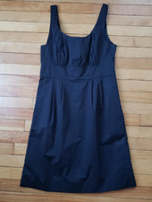 J. Crew Navy Blue Sleeveless Dress Womens Size 10 • Cotton • Empire Waist Casual
