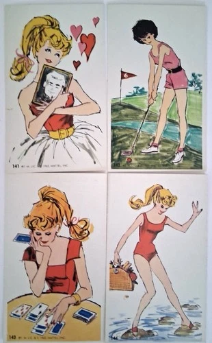 Vintage Barbie Jumbo Trading Cards-Dynamic Toy Inc. Set No. 1702-Missing 3 Cards