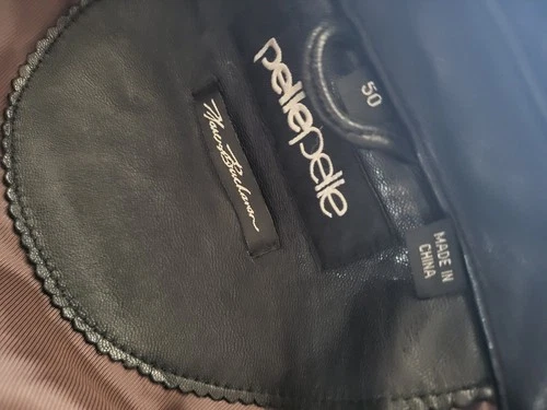 Pelle Pelle Marc Buchanan Leather Bomber Jacket Black/Brown 50 Lined Zip image 15