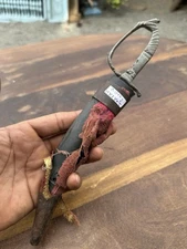 Vintage  Old Aluminum Horse  Handle Dagger Churi Katar Knife Sword Cover