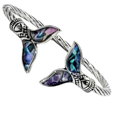 Mermaid or Whale Tail Bangle | - Abalone Shell Bracelet - New
