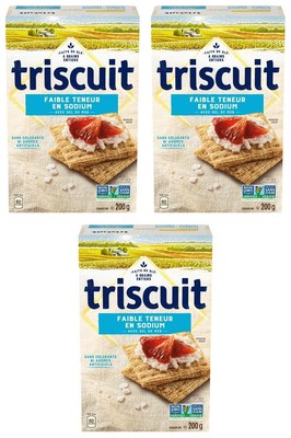 Triscuit Low Sodium Snacking Crackers, 200g (3 Pack)