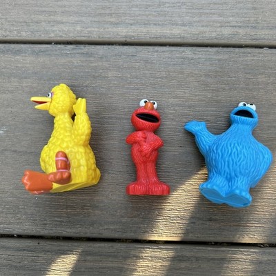 2009 Sesame Workshop Elmo, Big Bird, Cookie Monster Plastic Toy Figures