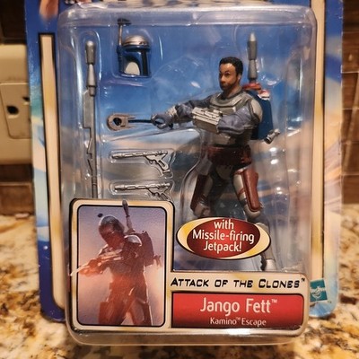 Hasbro Star Wars Attack of the Clones Jango Fett Kamino Escape Figur 2002