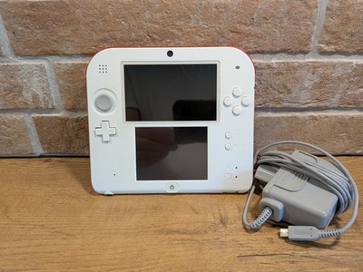 Nintendo 2DS Rot Weiß Konsole mit Original Netzteil funktioniert ohne Stift