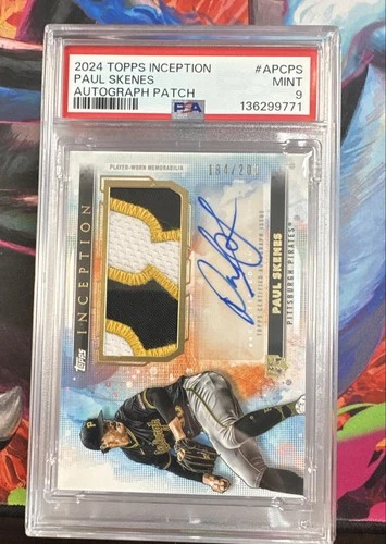 2024 Topps Inception - Inception Autographed Patches Paul Skenes /200 PSA 9 MINT