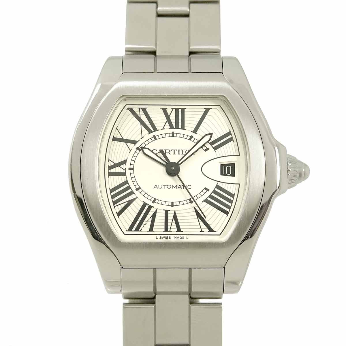 Cartier Roadster LM W6206017 Silver Dial Automatic Mens Date Watch