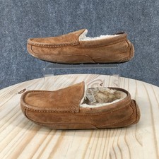 UGG Slippers Mens 7 Ascot Moccasin Brown Slip On Casual Comfort Low Top SN 5775