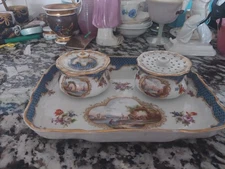 Ernst Teichert Colln Meissen Porcelain Dresser Teay And Jars