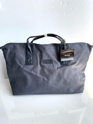 John Varvatos Gray & Black Boston Travel Bag - Rare Design large bag by American