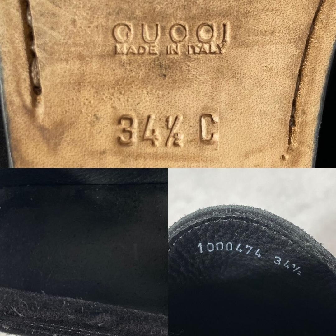 GUCCI Women's Loafers Horsebit Suede Black EU34.5/US4.5 120224c thumbnail 10