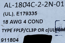 Advanced Digital 911804 18/4C Stranded Plenum Security/Alarm Cable CMP /100ft