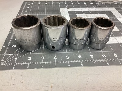 Lot Of 4 Proto Professional 3/4  Drive Sockets 12 Point  (CG8Z9)