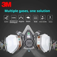 2026 3M 6200 Gas Mask spray Paint Respirator Mask - High Quality Protection - UK