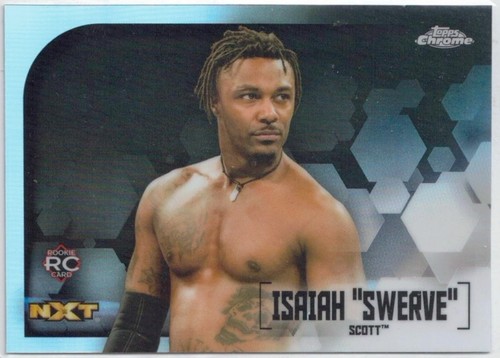 Isaiah 'Swerve' Scott [Refractor] #81 2020 Topps WWE Chrome card