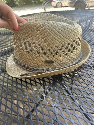 Tidal Tom NWOT Men's Straw Fedora Sun Hat UPF 50+ Size ML