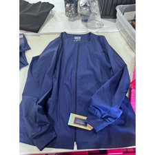 Cherokee Workwear Core Stretch Navy Blue Full Zip Scrub Jacket Womens Medium NWT