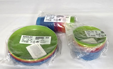 6 IKEA Kalas Plastic Rainbow Colors Bowls Plates  Cups - Sealed in Bag - 20383