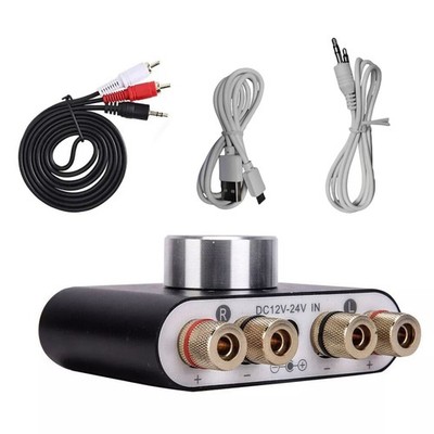 Black Mini Bluetooth 5.0 Digital Power Amplifier HiFi Stereo Audio 50W+50W