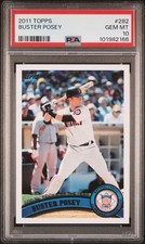 2011 TOPPS #282 BUSTER POSEY PSA 10