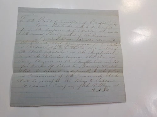 Civil War Confederate Document Negroes In Neighborhood Exemption Military Duty